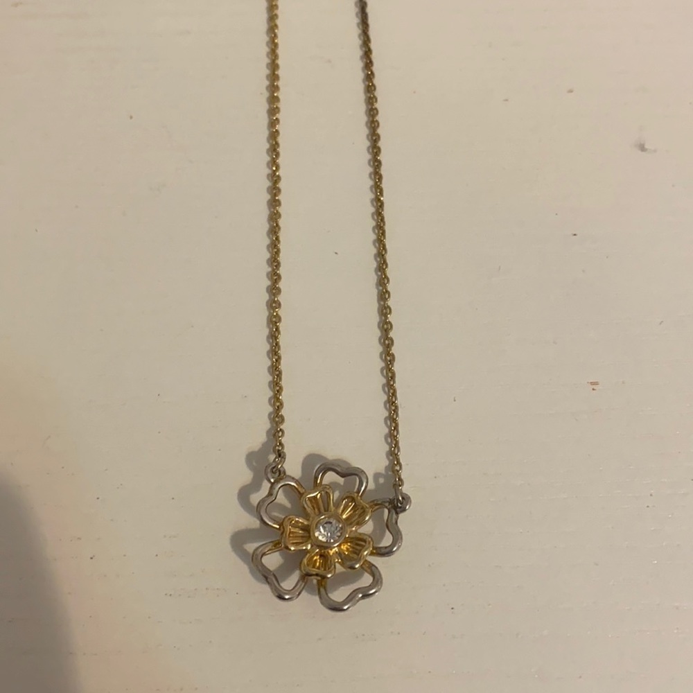 Gold and silver necklace